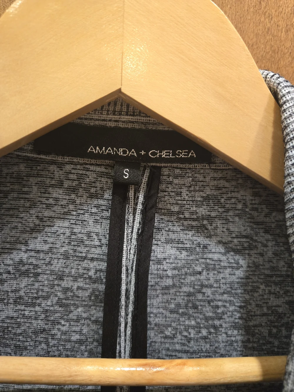 Amanda & Chelsea Gray Pinstripe Cropped Blazer - Picture 2 of 5
